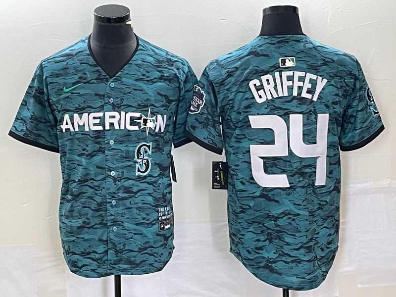 Men%27s Seattle Mariners #24 Ken Griffey Teal 2023 All Star Cool Base Stitched Jersey->seattle mariners->MLB Jersey